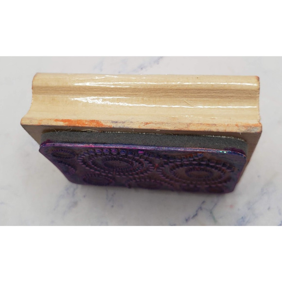 Spiral Confetti Circles Party Celebration Wood Mounted Rubber Stamp - Picture 2 of 7